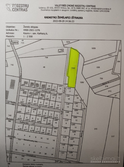 Parduodamas 50 arų sklypas Kauno raj.
