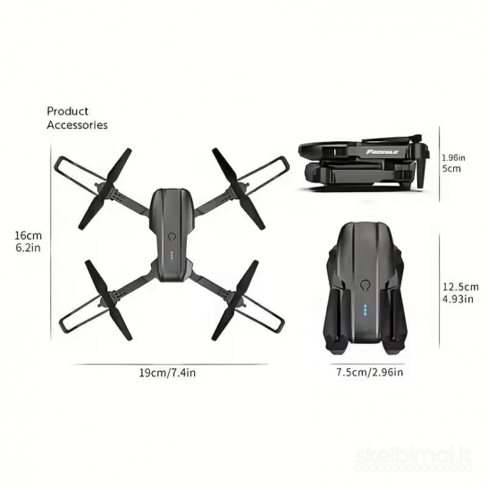Dvigubos kameros dronas su ekrano pultu "FACEGLE ET99"