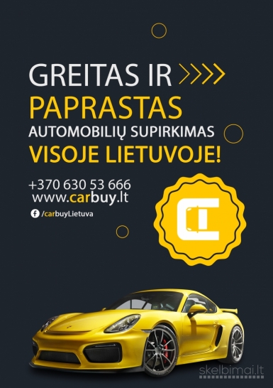 AUTOMOBILIŲ SUPIRKIMAS VISOJE LIETUVOJE