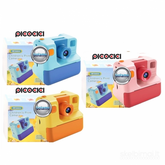 744 Vaikiškas spausdinantis fotoaparatas Picocici Children Camera 1080P Print