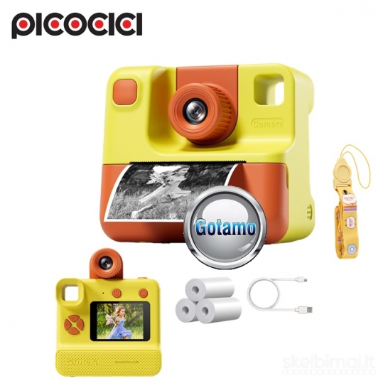 744 Vaikiškas spausdinantis fotoaparatas Picocici Children Camera 1080P Print