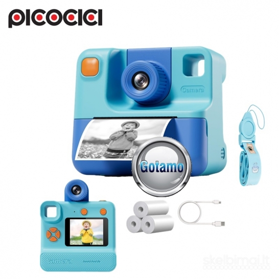 744 Vaikiškas spausdinantis fotoaparatas Picocici Children Camera 1080P Print