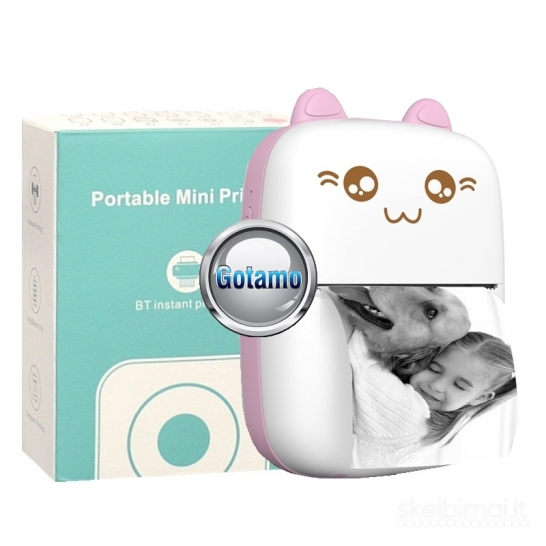 746 Žaismingas nešiojamas termo spausdintuvas FunCat (Bluetooth)