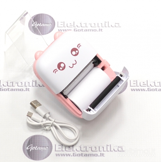 746 Žaismingas nešiojamas termo spausdintuvas FunCat (Bluetooth)