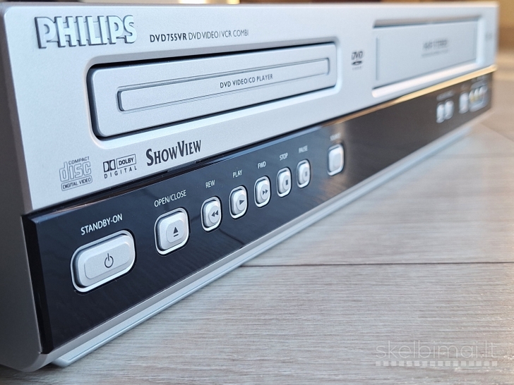 Philips DVD755VR – DVD ir VHS (VCR) HiFi grotuvas