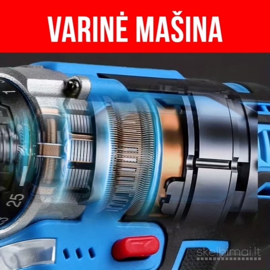 Akumuliatorinis JAVN 20V belaidis gręžtuvas-suktuvas 