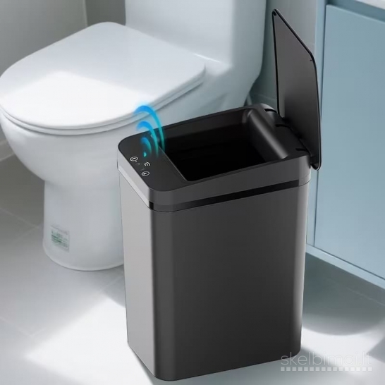 Automatinė jutiklinė šiukšliadėžė 11L – belaidė, juodos spalvos 