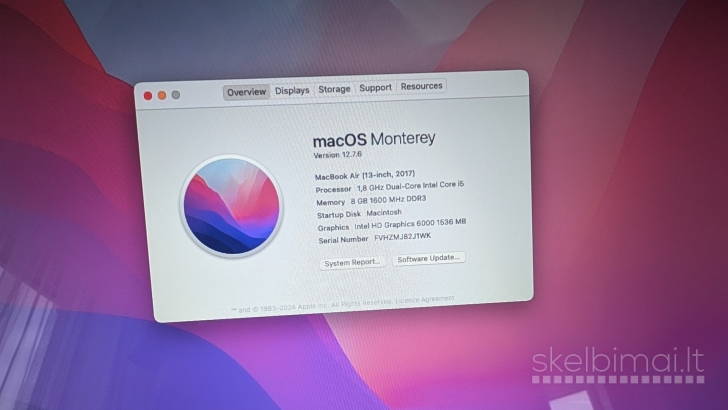 MacBook Air 2017 / i5 / 128gb / 8gb RAM