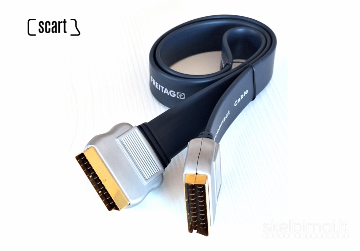 Profesionalus SCART–SCART laidas auksu dengti kontaktai