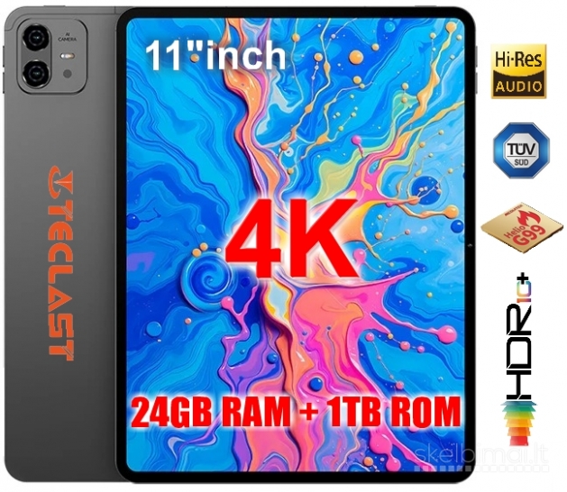 NAUJAS! TECLAST 4K UHD TAB PC11.0"COLIŲ-HELIO G99 Ultra-5G-2SIM-GPS