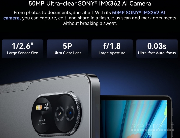 NAUJAS! BLACKVIEW TAB PC 4K UHD 11.0"COLIŲ+SNAPDRAGON 8+5G+2SIM+GPS