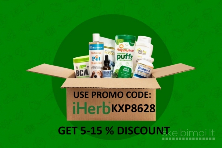 iHerb.com 5-15% nuolaidos kodas KXP8628