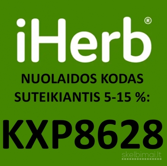 iHerb.com 5-15% nuolaidos kodas KXP8628