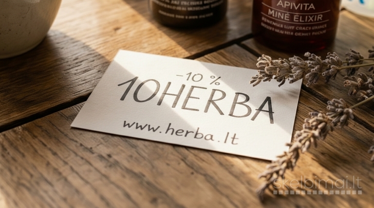 10HERBA 10% daugkartinis nuolaidos kodas WWW.HERBA.LT