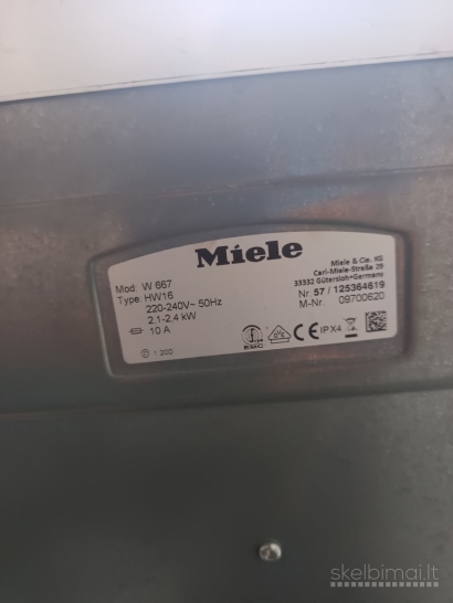 Miele W667 skalbimo mašina
