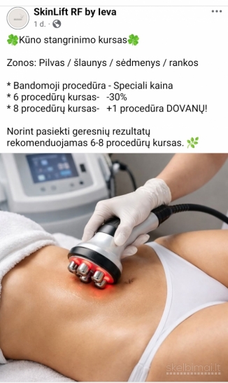 Kūno formavimo ir stangrinimo procedūros MAŽESNĖMIS KAINOMIS KAUNE!!!