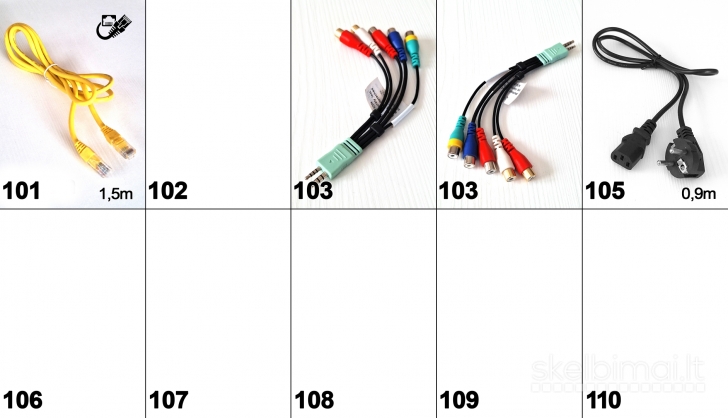 Scart aux tulpės svideo usb hdmi utp rca