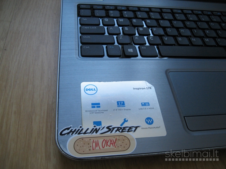 DELL 17R i7/ 16GB/ 2GB Radeon/ 256GB/ nauja bateri
