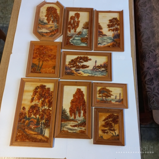 Paveikslėliai su gintaru