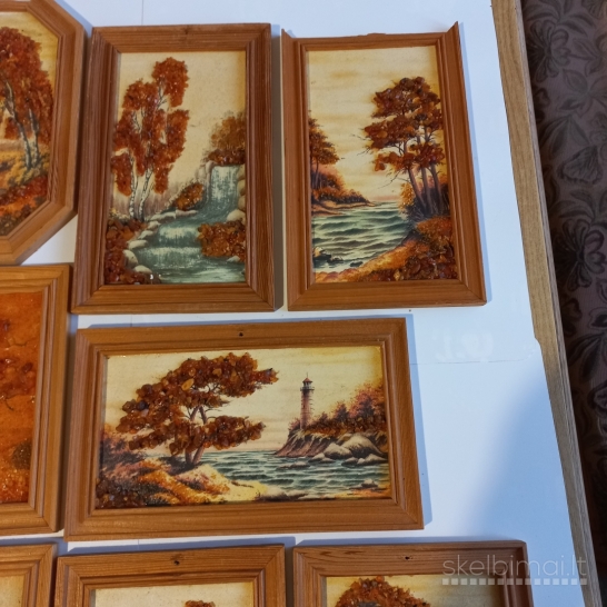 Paveikslėliai su gintaru