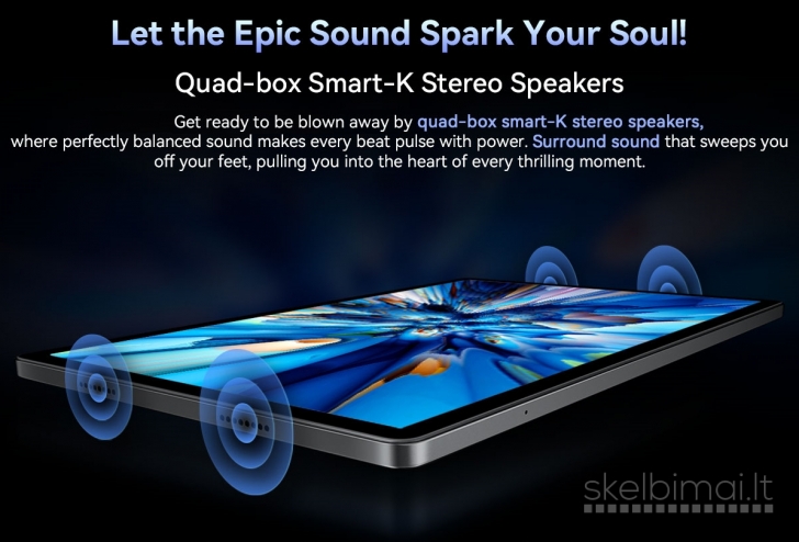 NAUJAS! BLACKVIEW TAB PC 4K UHD 11.0"COLIŲ+SNAPDRAGON 8+5G+2SIM+GPS