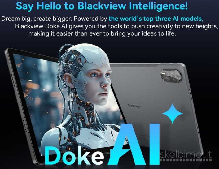 NAUJAS! BLACKVIEW TAB PC 4K UHD 11.0"COLIŲ+SNAPDRAGON 8+5G+2SIM+GPS