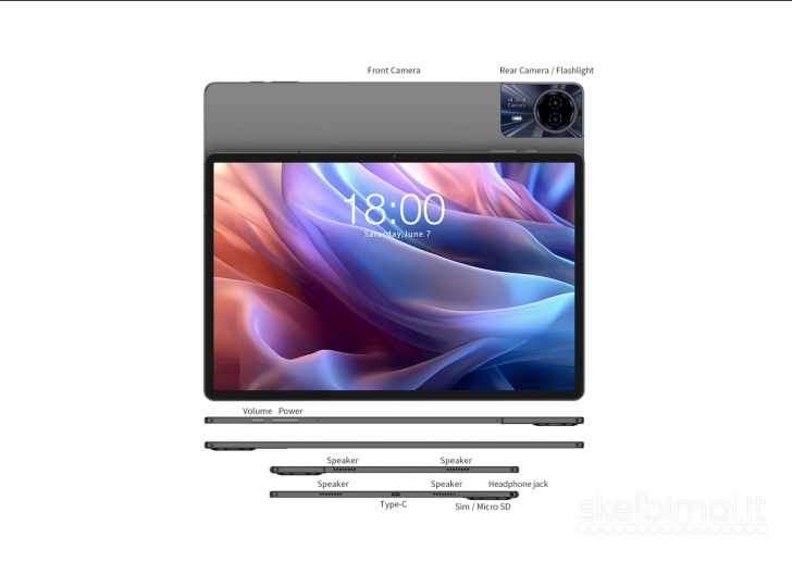 TECLAST 4K UHD TAB PC11.0"COLIŲ-HELIO G99-5G-2SIM-GPS