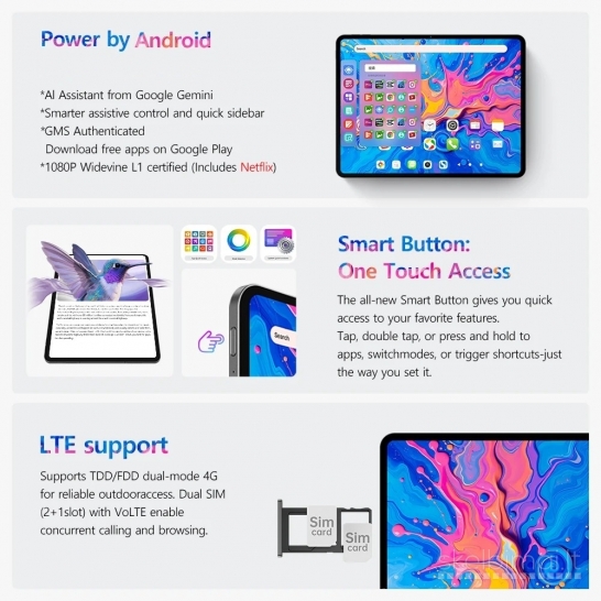 NAUJAS! TECLAST 4K UHD TAB PC11.0"COLIŲ-HELIO G99 Ultra-5G-2SIM-GPS