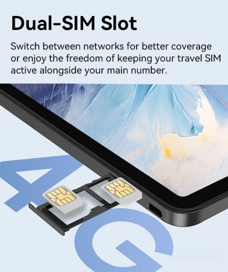 NAUJAS BLACKVIEW TAB PC 4K UHD 11.0"COLIŲ+5G+2SIM+GPS