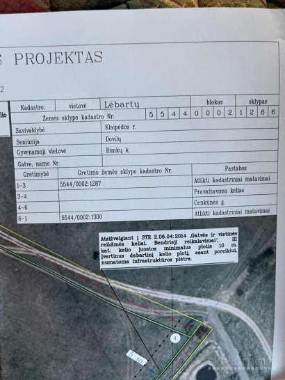 Sklypas Rimkų k. Klaipėdos raj.