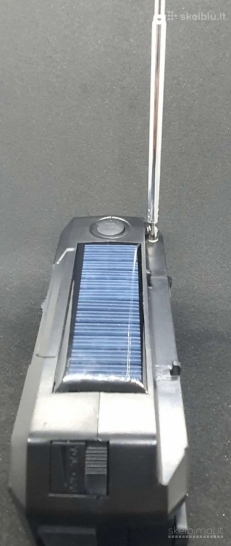 Turistinis Avarinis radijas saulės panele su dinama