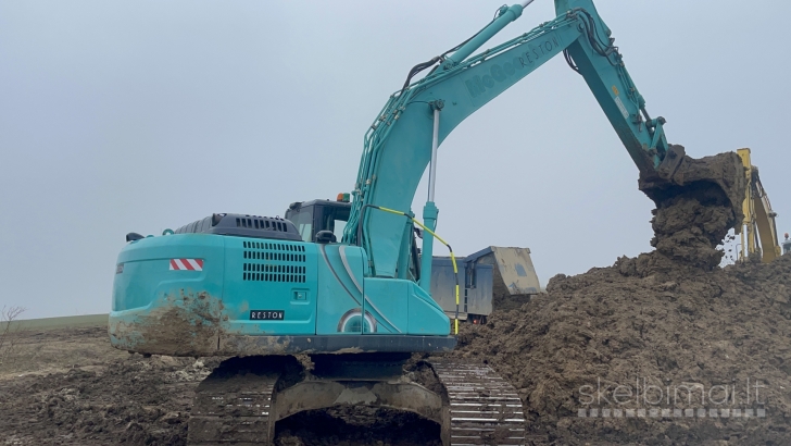 Ekskavatoriaus vikšrinio 22t nuoma su operatoriumi – Vakarų Lietuva