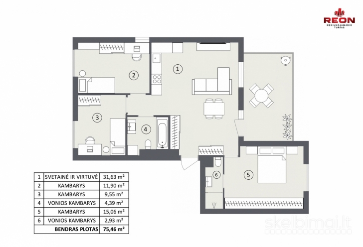 PARDUODAMAS IŠSKIRTINIS 4 KAMBARIŲ BUTAS SU DIDELE TERASA ŽVĖRYNE!