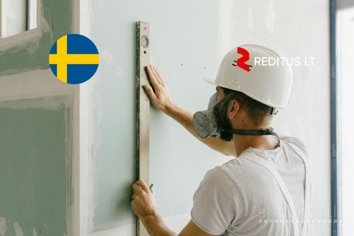 Gipso kartono montuotojas – darbas Švedijoje (2015)