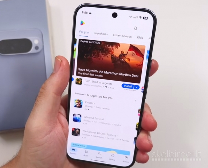 NAUJAS GOOGLE Pixel 10 Pro XL + DĖKLAS DOVANŲ
