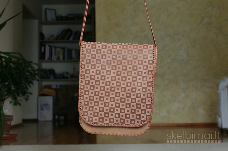 Vienetinė rankinė. Rankų darbo. Tikra oda. Lietuva