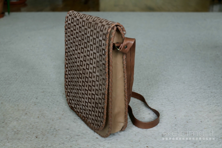 Vienetinė rankinė. Rankų darbo. Tikra oda. Lietuva 
