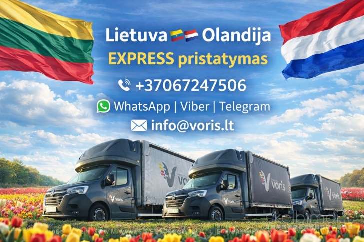 Lietuva – Olandija (Nyderlandai) – Lietuva  KROVINIŲ PERVEŽIMAS 