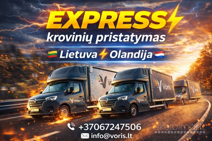 Lietuva – Olandija (Nyderlandai) – Lietuva  KROVINIŲ PERVEŽIMAS 