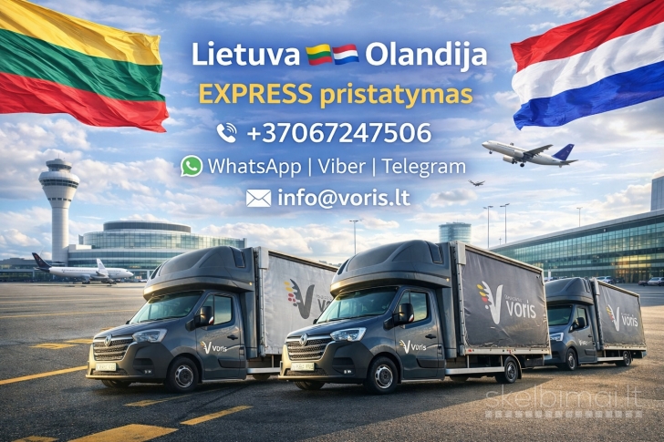 Lietuva – Olandija (Nyderlandai) – Lietuva  KROVINIŲ PERVEŽIMAS 
