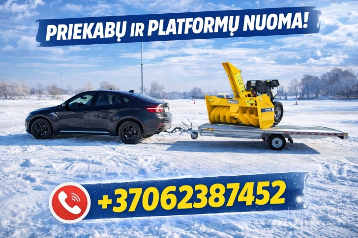 Išsinuomok traliuką ir pervežk automobilį