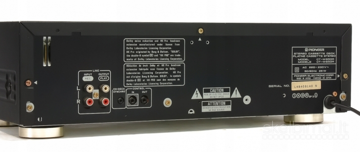 PIONEER CT-W650R Stereo Double Cassette Deck. Made in Japan. 1991m.