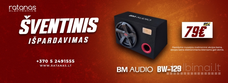 Subwoofer su dėže (be stiprintuvo)