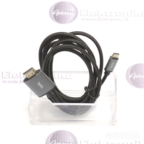 770 Type-C į HDMI laidas 2 metrai Hoco WWW.GOTAMO.LT