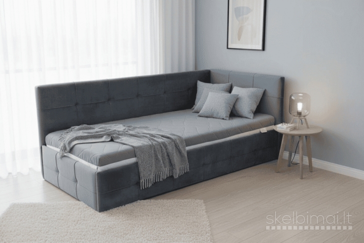 Viengulė lova Boston su čiužiniu