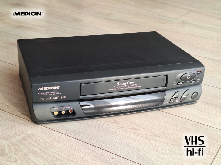 Medion MD8910 vaizdo HiFi grotuvas (VHS)