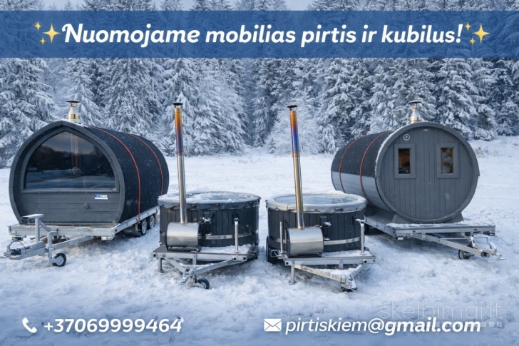 ALYTUJE MOBILIŲ PIRČIŲ IR KUBILŲ NUOMA +37069999464 ALYTUS NUOMA
