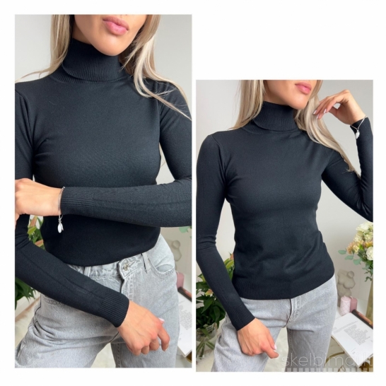 Juodos ir baltos golfos su dvigubu kaklu