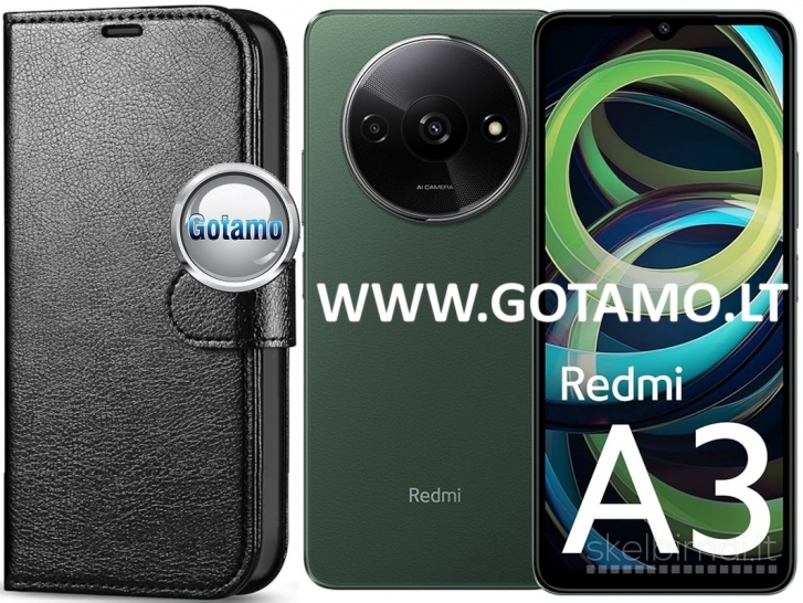 785 Diary Mate dėklas-knygutė Xiaomi Redmi A3 telefonui WWW.GOTAMO.LT