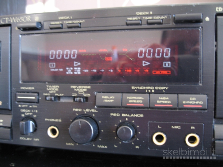 PIONEER CT-W650R Stereo Double Cassette Deck. Made in Japan. 1991m.